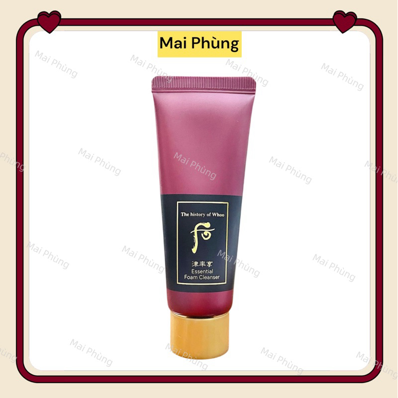 Tuýp sữa rửa mặt Whoo đỏ Essential Foam 40ml