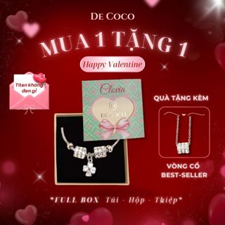 [MUA 1 TẶNG 1 VÒNG CỔ BLING RING] Vòng tay nữ De Coco Clovia cỏ 4 lá titan không đen gỉ (kèm Túi giấy + Hộp + Thiệp)