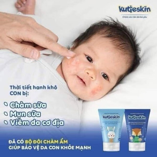 2 tuyp Kem dưỡng ẩm, kem bôi dịu da Kutieskin cho bé  5ml/tuyp