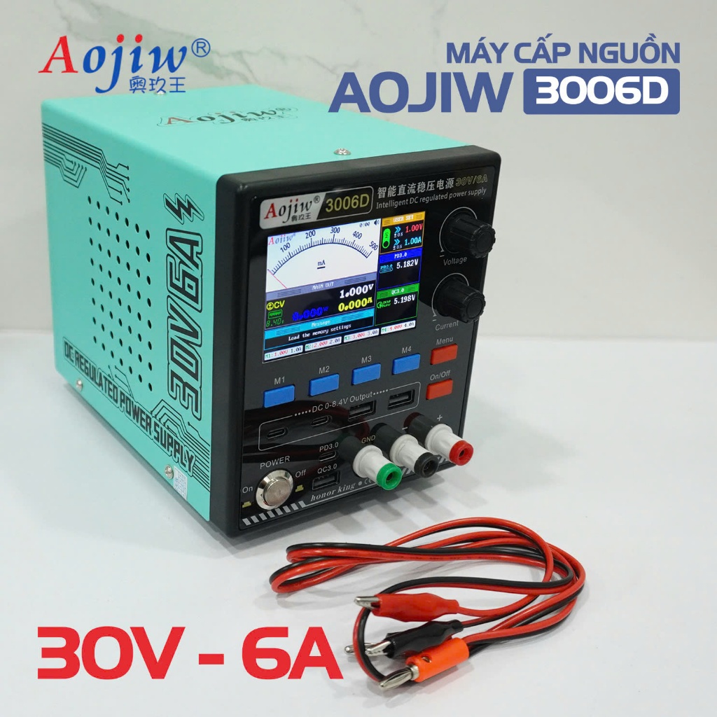 TRẠM CẤP NGUỒN SỬA CHỮA ĐIỆN THOẠI AOJIW 3006D TÍCH HỢP SẠC NHANH