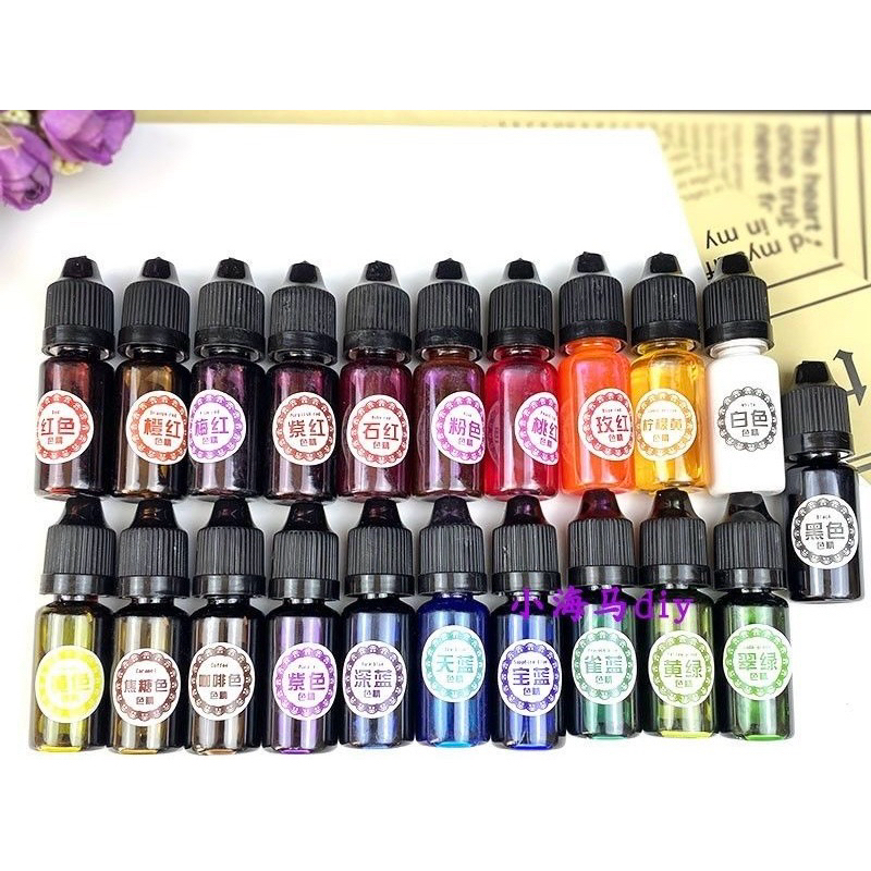 Màu pha xuyên sáng Epoxy Resin chuyên dụng, màu pha keo UV, tươi sáng và trong suốt