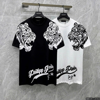 Bộ Quần Áo Nam Hè Philipp Plein in Hổ Chất Bộ nam Hè Chất vải poly cotton cao cấp 2 màu đen trắng