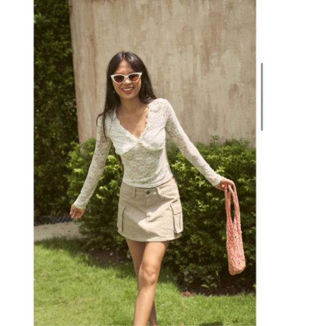 Beige Cargo Mini Skirt - Libe Quần váy