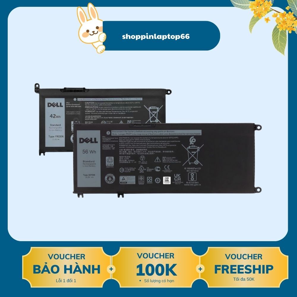 Pin Laptop Dell Inspiron 7586 Type YRDD6 33YDH (pin thay cell)