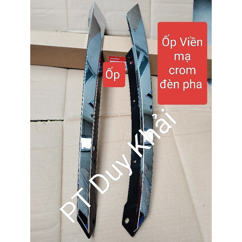 Ốp viền mạ crom đèn pha honda civic gen10 2018_2020, hàng mới phụ tùng ô tô