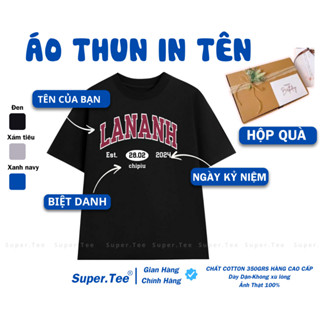 [ÁO THUN IN THEO YÊU CẦU] Áo cotton in TÊN và NGÀY KỈ NIỆM theo yêu cầu nam nữ làm quà tặng, áo đôi nhóm lớp,đi du lịch