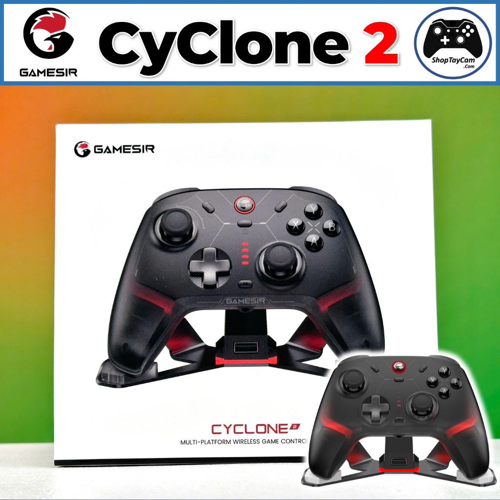Tay Cầm GameSir CYCLONE 2 Chính Hãng Hall Effect, 1000Hz, Chơi Game FCO, PC, IOS, ANDROID, SWITCH