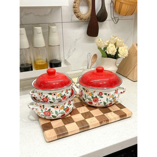 Đầu năm nên e sale sốc lấy tương tác   #339k/1 set 3 nồiii hoa đỏ