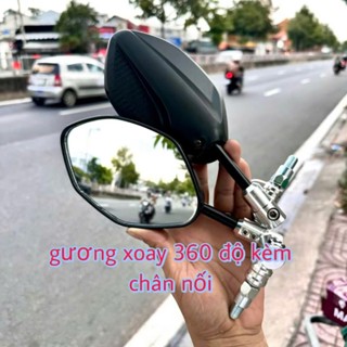 Gương Xe Máy Xoay 360 Độ Ab Wave Vision Vario Winner Sh Lead Kính Chiếu Hậu Gập
