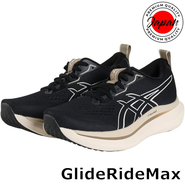 ASICS GlideRideMax black brown running shoes sneakers black×brown jogging Men's 100% Authenticity di