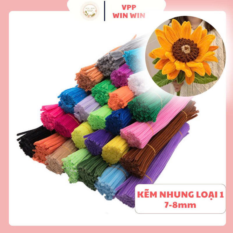 Kẽm nhung loại 1 (cam kết hàng loại 1) bó 100 sợi, kẽm nhung làm hoa handmade