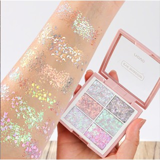 Bảng Phấn Mắt Nhũ 6 Ô Dạng gel novo Kim Tuyến Lấp Lánh