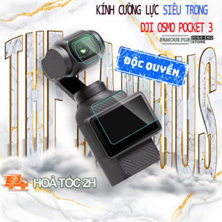 Kính Cường Lực Siêu Trong Độc Quyền Cho DJI Osmo Pocket 3 Bảo Vệ Ống Kính Chống Trầy 9H