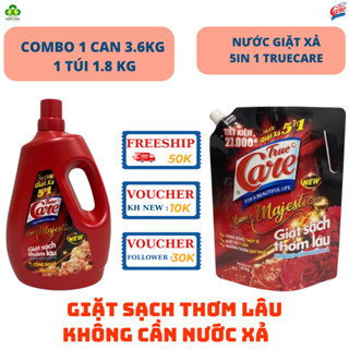Combo 1 can nước giặt xả True Care (Mr Care) 3.6 Kg kèm túi True Care 1.8 kg Majestic