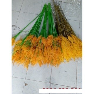 Cành lúa vàng trĩu bông size lớn-bông lúa giả decor