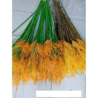 Cành lúa vàng trĩu bông size lớn-bông lúa giả decor