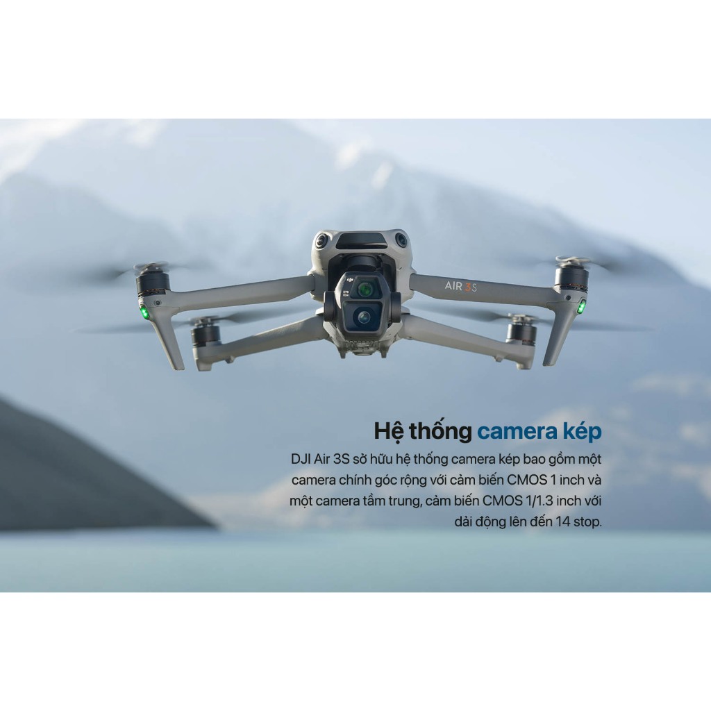 DJI VN BH12T: Flycam DJI AIR 3S- dual Camera - cảm biến va chạm - Active track +  Tặng thẻ nhớ | BigBuy360 - bigbuy360.vn