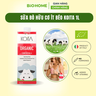 Sữa bò  hữu cơ ít béo Koita 1L
