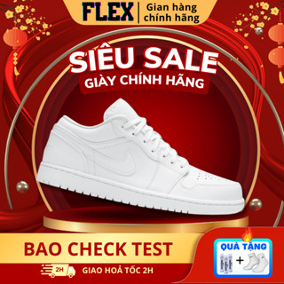 [CHÍNH HÃNG] Giày thể thao nam nữ trắng AIR JORDAN 1 LOW TRIPLE WHITE, giày authentic fullbox FLEX SHOP