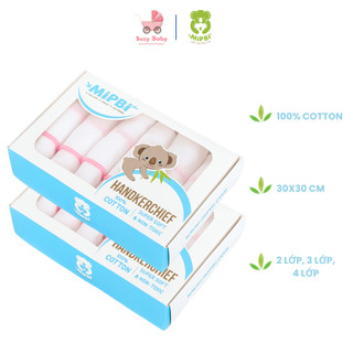 Set 6 khăn xô sữa Mipbi cho bé
