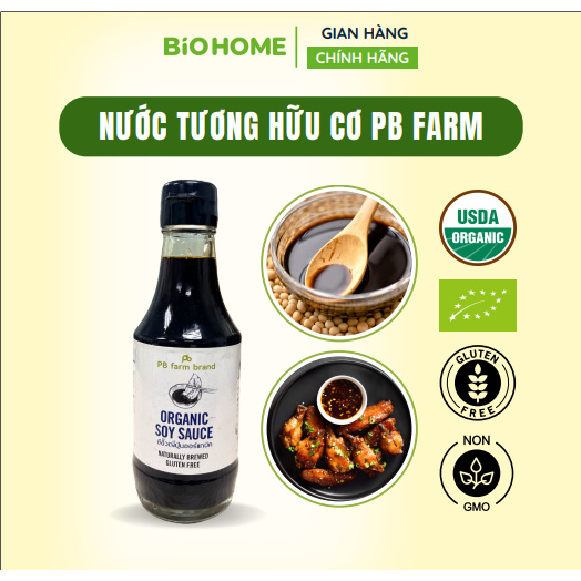 Nước tương hữu cơ PB Farm - 200ml