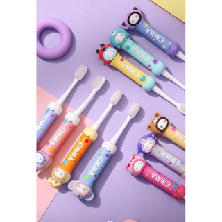 (Chính hãng sẵn)Emma RUA RUA ZOO Bàn chải đánh răng Hộp bất ngờ EMMA Bàn chải đánh răng trẻ em lông mềm,bàn chải túi mù