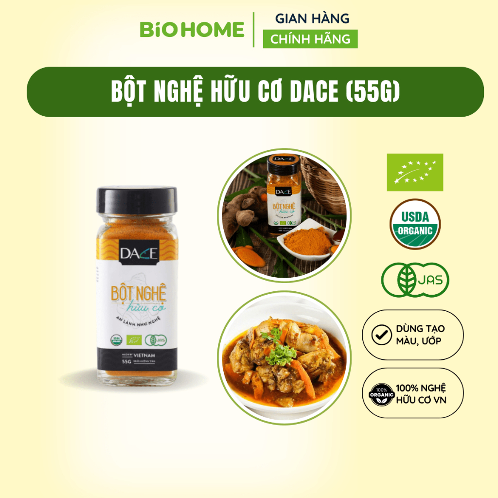 Bột nghệ hữu cơ Dace (55g)