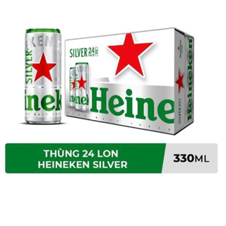 thùng 24 lon bia Heineken sliver- ken bạc 330ml
