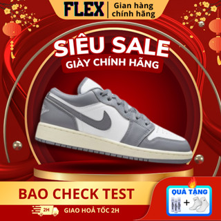 Giày thể thao Nike Air Jordan 1 Low “Vintage Grey” chính hãng cho nam nữ, Jordan 1 low real fullbox FLEX SHOP tặng tất