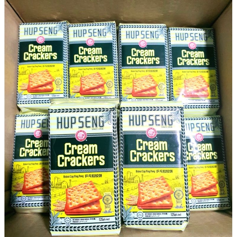 Bánh Ăn Kiêng Lúa Lạc Hup Seng Cream Crackers (Gói 125g)