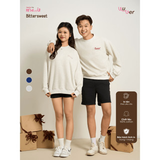 [IN TÊN THEO YÊU CẦU] - Áo đôi Sweater nỉ 2 lớp - Sweet - Bitter - áo unisex nam nữ - VuVer