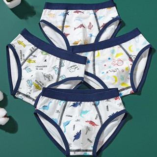 Set 4 quần lót bé trai, quần chíp bé trai tam giác 10-40kg (2-10t), quần sịp cho bé trai chất cotton thoáng mát CS015S1