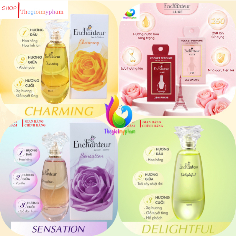 Nước Hoa Enchanteur EDT/EDP Hương Charming/ Sensation/ Delightful 50ml