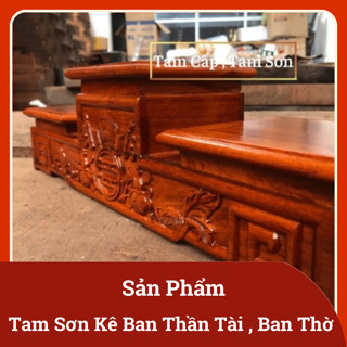 Tam Sơn Thờ Màu Cánh Gián - Tam Cấp Để Kê Bát Hương Gỗ Hương Cao Cấp - Tam Cấp Kê Đồ Thờ Cúng