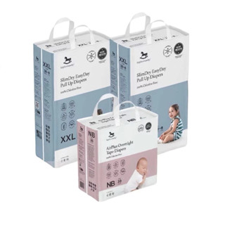 Bỉm tã quần/ tã dán ĐÊM Applecrumby Airplus Overnight tã ngựa siêu thấm hút và khô thoáng