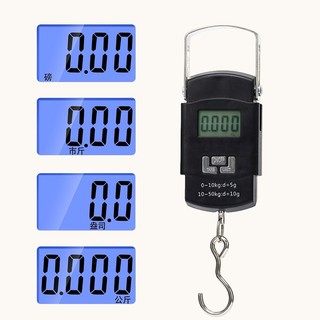Cân Điện Tử Hàng Nội Địa Cầm Tay Mini Di Động 50Kg/ 10Gr Có Móc Treo Hành Lý Hàng Hóa và Thước Đo