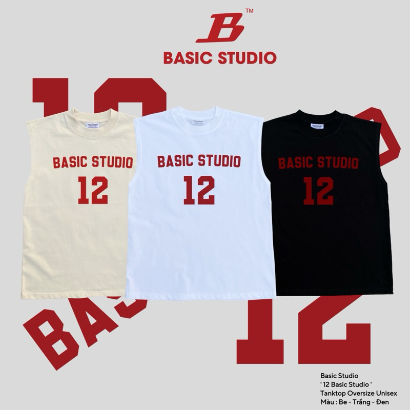 Áo Thun Tanktop Oversize unisex 12 BASIC STUDIO