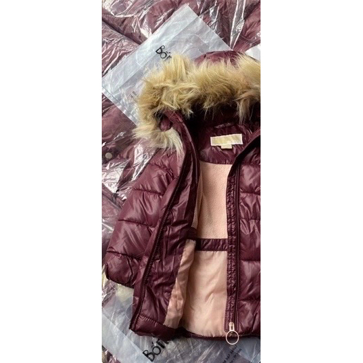 Áo Parka Bé Gái Đỏ Mận MK