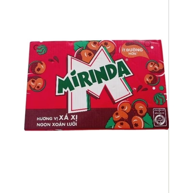 Nước Ngọt Xá Xị Mirinda Có Ga 320ml 6 lon/lốc, 24 lon/thùng