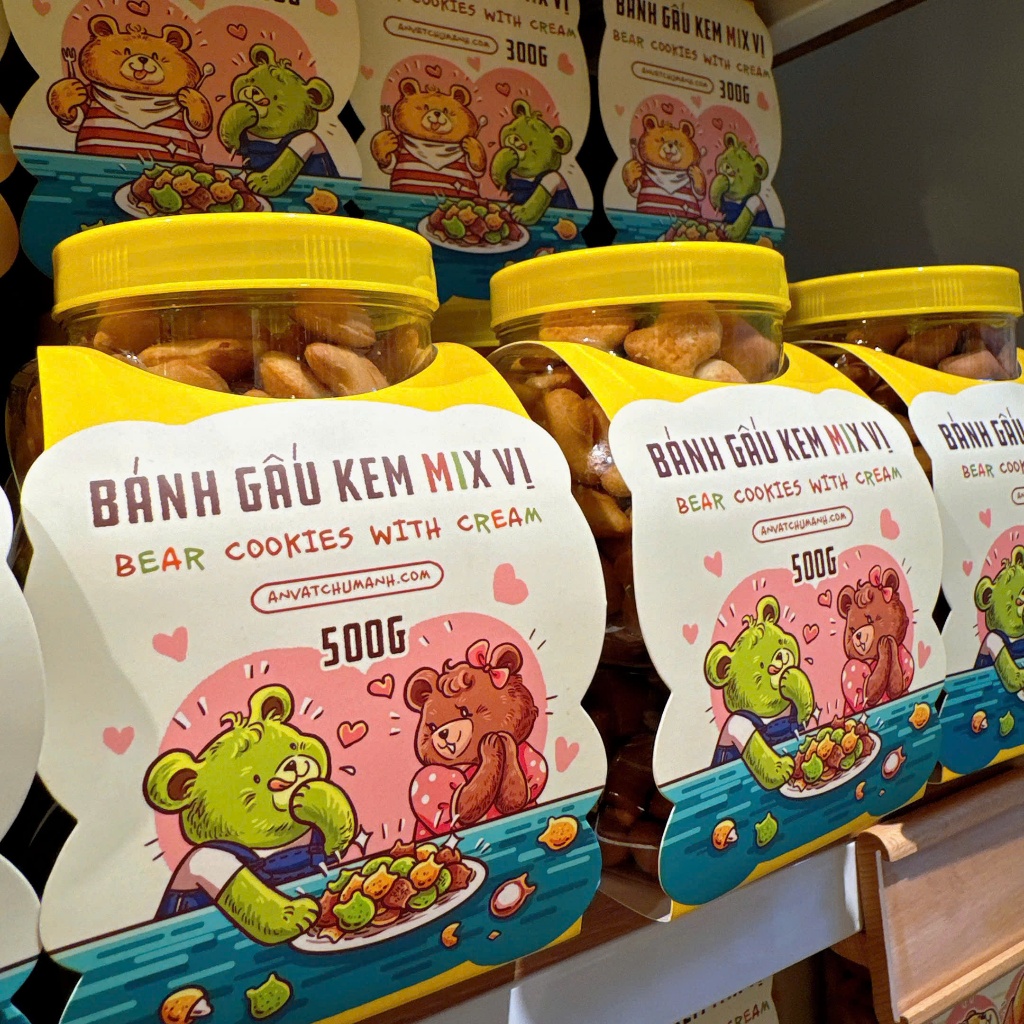 Bánh Gấu Nhân Kem - Ăn Vặt Chú Mạnh