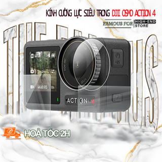 Kính Cường Lực Siêu Trong Độc Quyền Cho DJI Osmo Action 4 Bảo Vệ Ống Kính Chống Trầy 9H