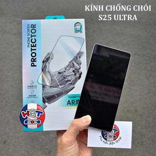 Kính cường lực chống chói Benk$ AR Corning AGbC 0.23mm S25 Ultra có khung kéo trợ dán