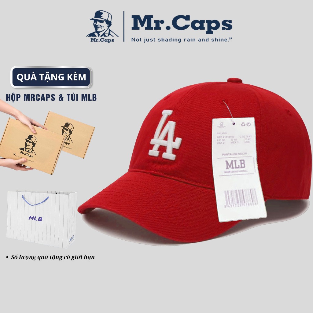 Nón lưỡi trai LA  Full Box [Hộp + Túi] - Nón kết MLB dáng thể thao Ulzzang thời trang dành cho cả nam nữ Mrcaps MLB01 | BigBuy360 - bigbuy360.vn