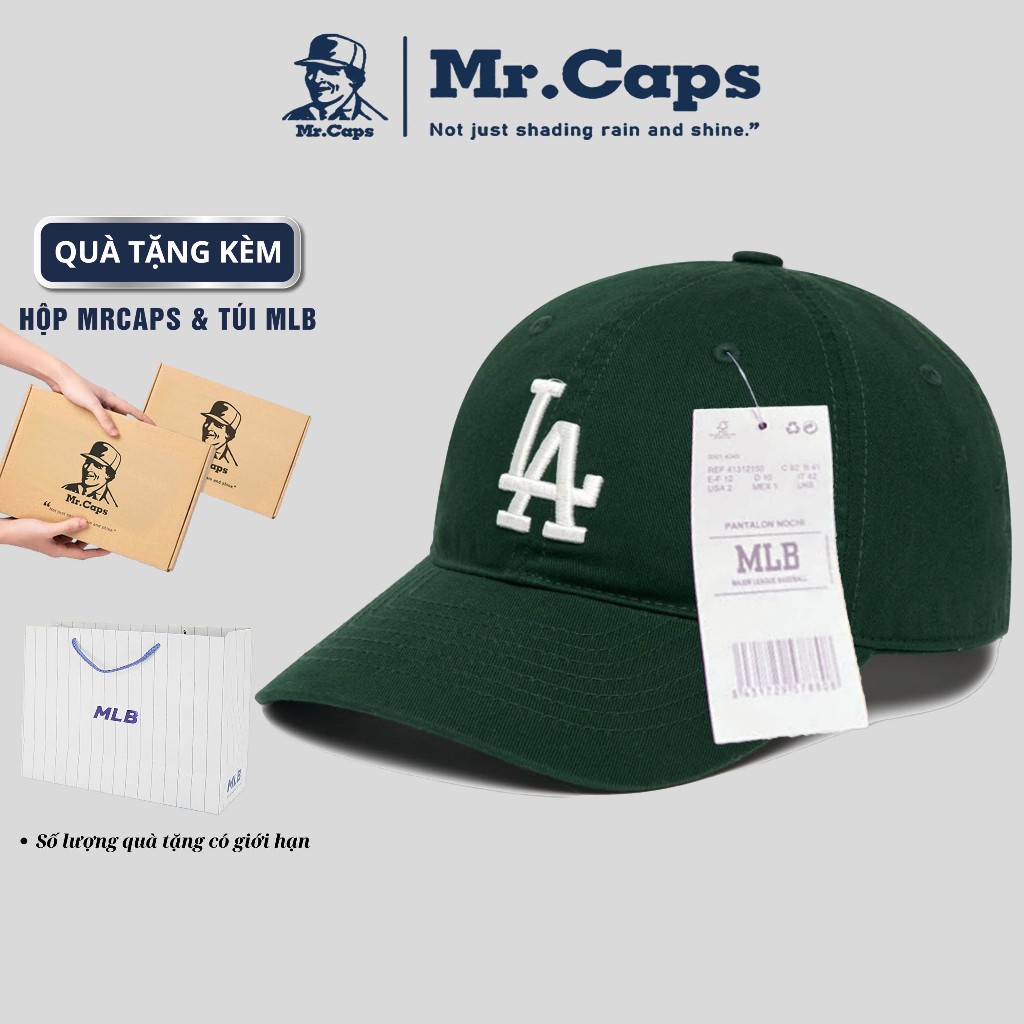 Mũ lưỡi trai LA Full Box [Hộp + Túi] - Nón kết MLB kaki phong cách thời trang thể thao cho cả nam và nữ Mrcaps MLB01 | BigBuy360 - bigbuy360.vn