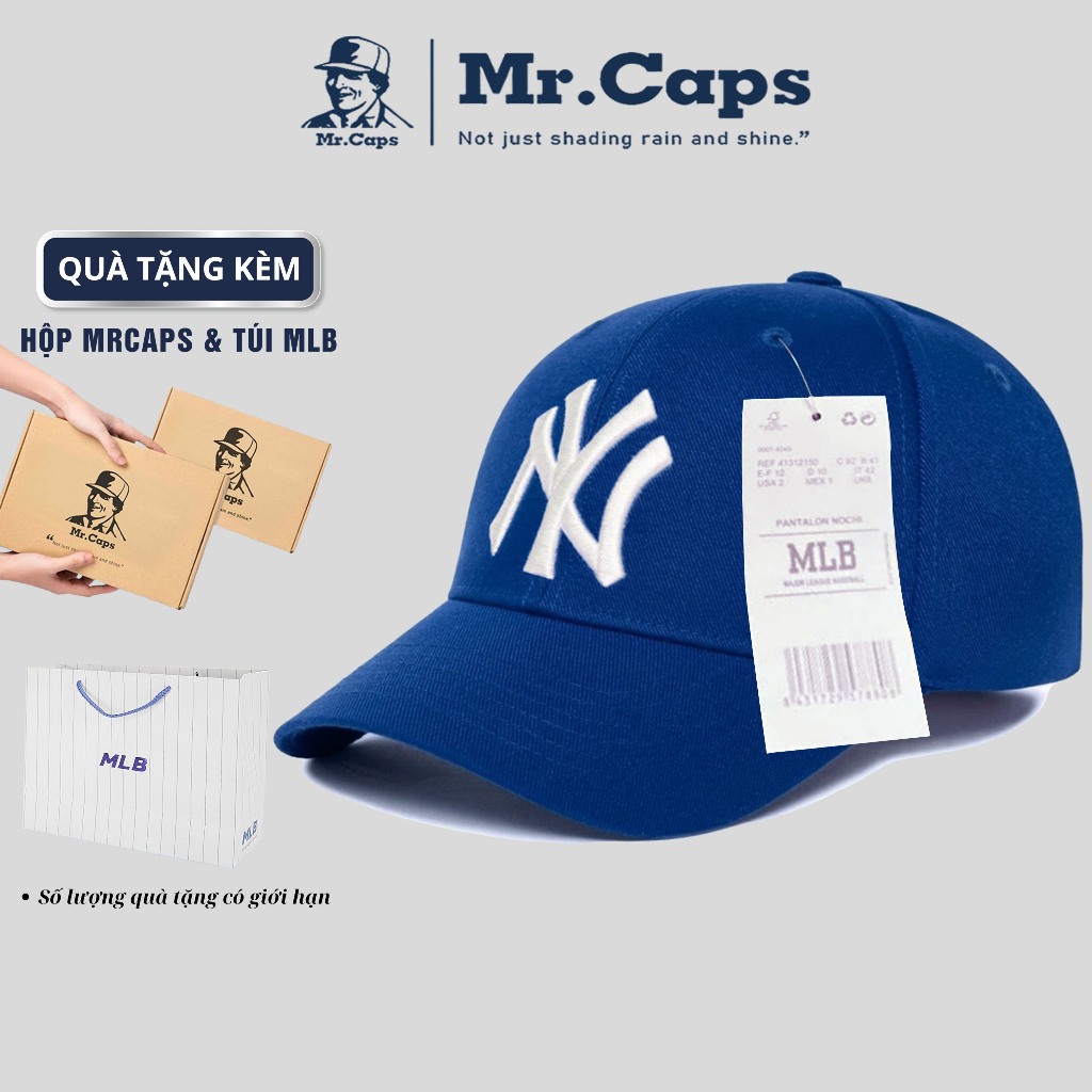 Mũ lưỡi trai LA Full Box [Hộp + Túi] - Nón kết MLB kaki phong cách thời trang thể thao cho cả nam và nữ Mrcaps MLB01