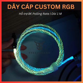 [Hỏa Tốc] Dây Custom Led RGB Hỗ Trợ 8K Polling Rate Cho Bàn Phím Cơ Bàn Phím Rapid Trigger | Dài 1 M| 8K Polling Rate