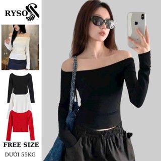 Áo Thun Tay Dài Trễ Vai Borip Dáng Dài Ôm Body, Áo Thun Nữ Tay Dài Kiểu Sexy Chất Borip RYSO FASHION