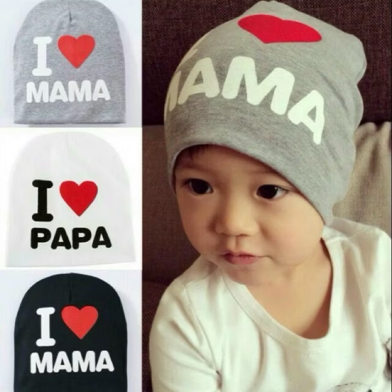 Mũ cotton MAMA PAPA cho bé sơ sinh đến 2 tuổi
