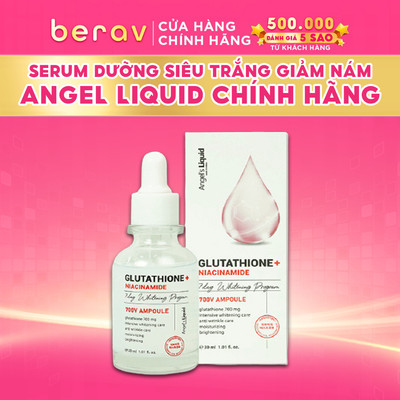 Serum Dưỡng Trắng Se Khít Lỗ Chân Lông Angel's Liquid Glutathione + Niacinamide Ampoule 30ml