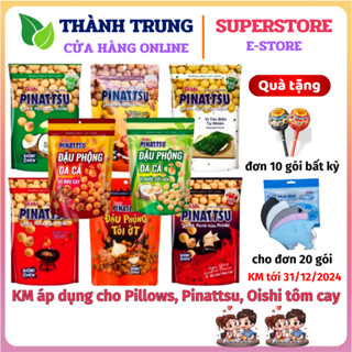 COMBO 4 gói Snack đậu phộng Pinattsu Oishi đậu phộng da cá giòn giòn ngon nhứt nách gói 85g